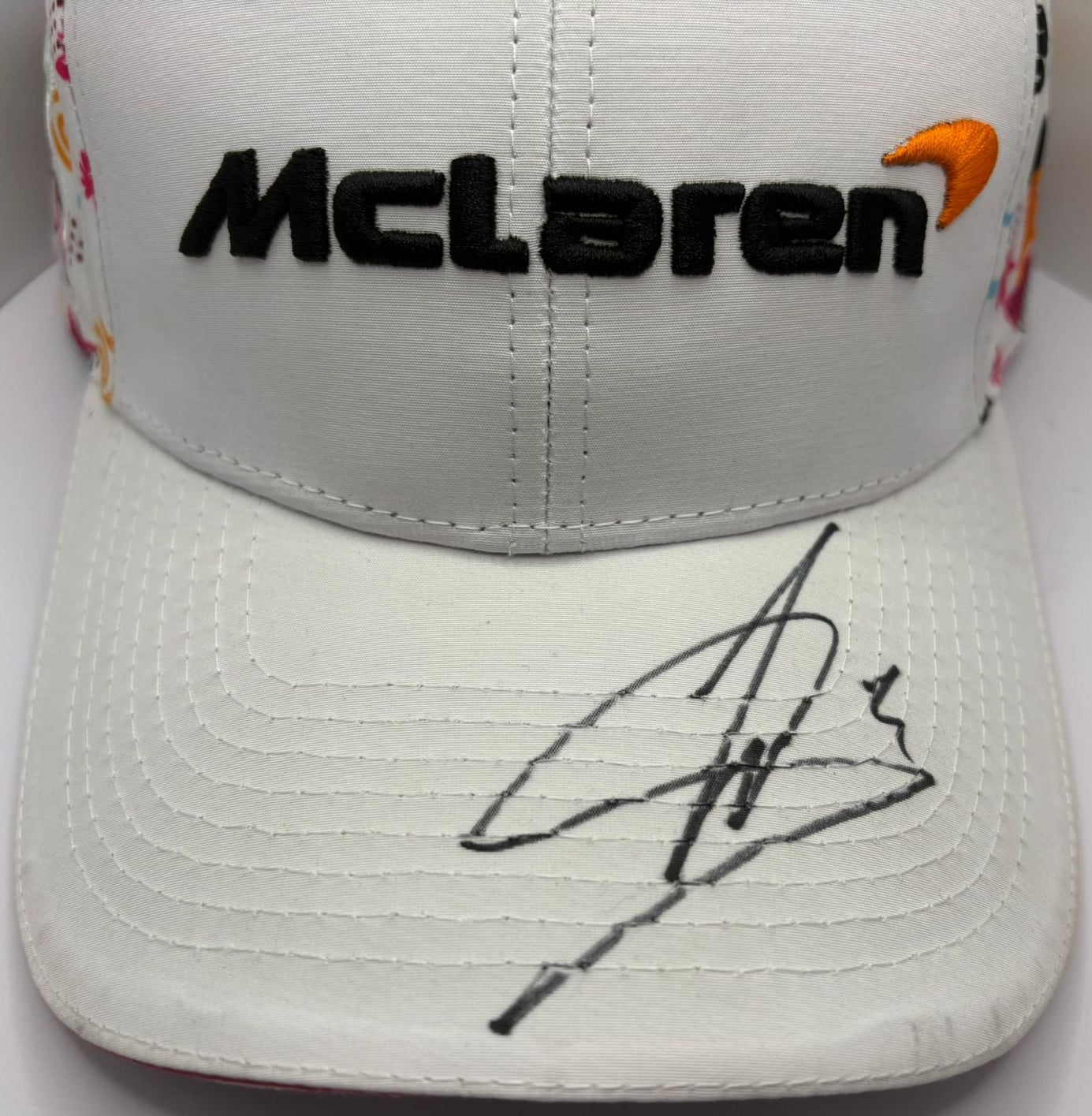2025 British Grand Prix Winner Lando Norris Signed Miami Special McLaren F1 Cap + Dealer COA