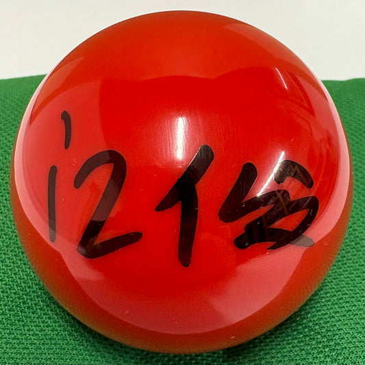Jiang Jun Signed RED Snooker Ball + Dealer COA
