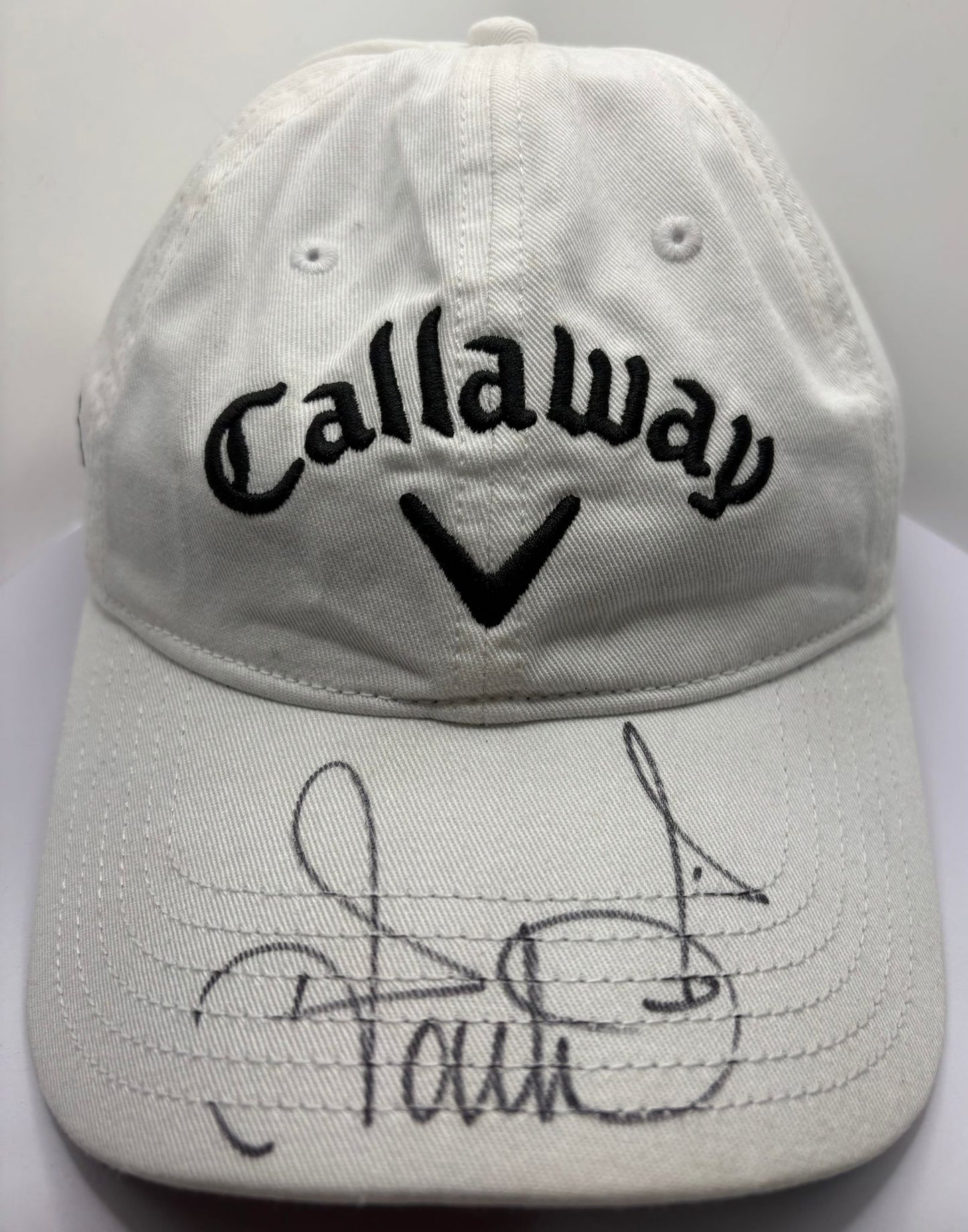 Ian Poulter Signed Callaway DP World Tour White Golf Cap + Dealer COA