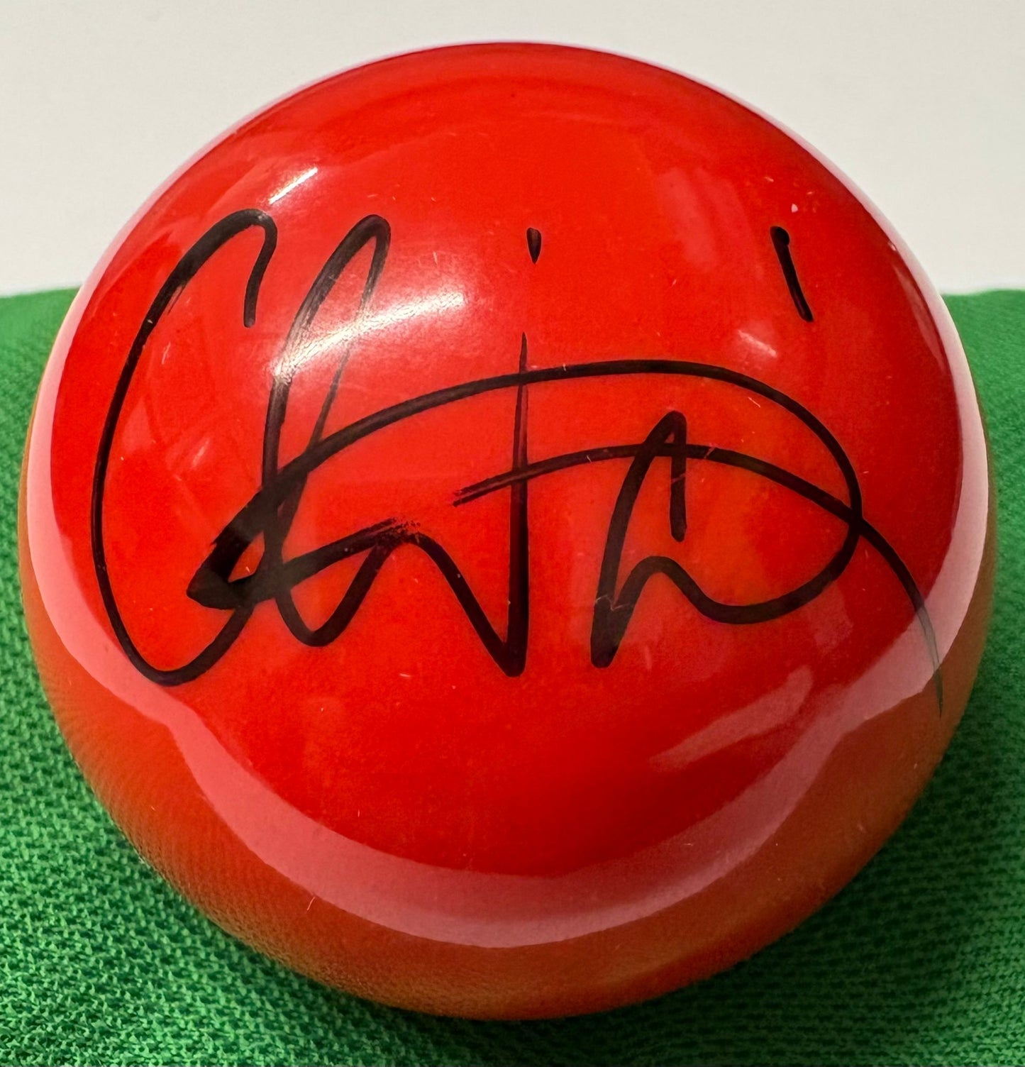 Chris Wakelin Signed RED Snooker Ball + Dealer COA