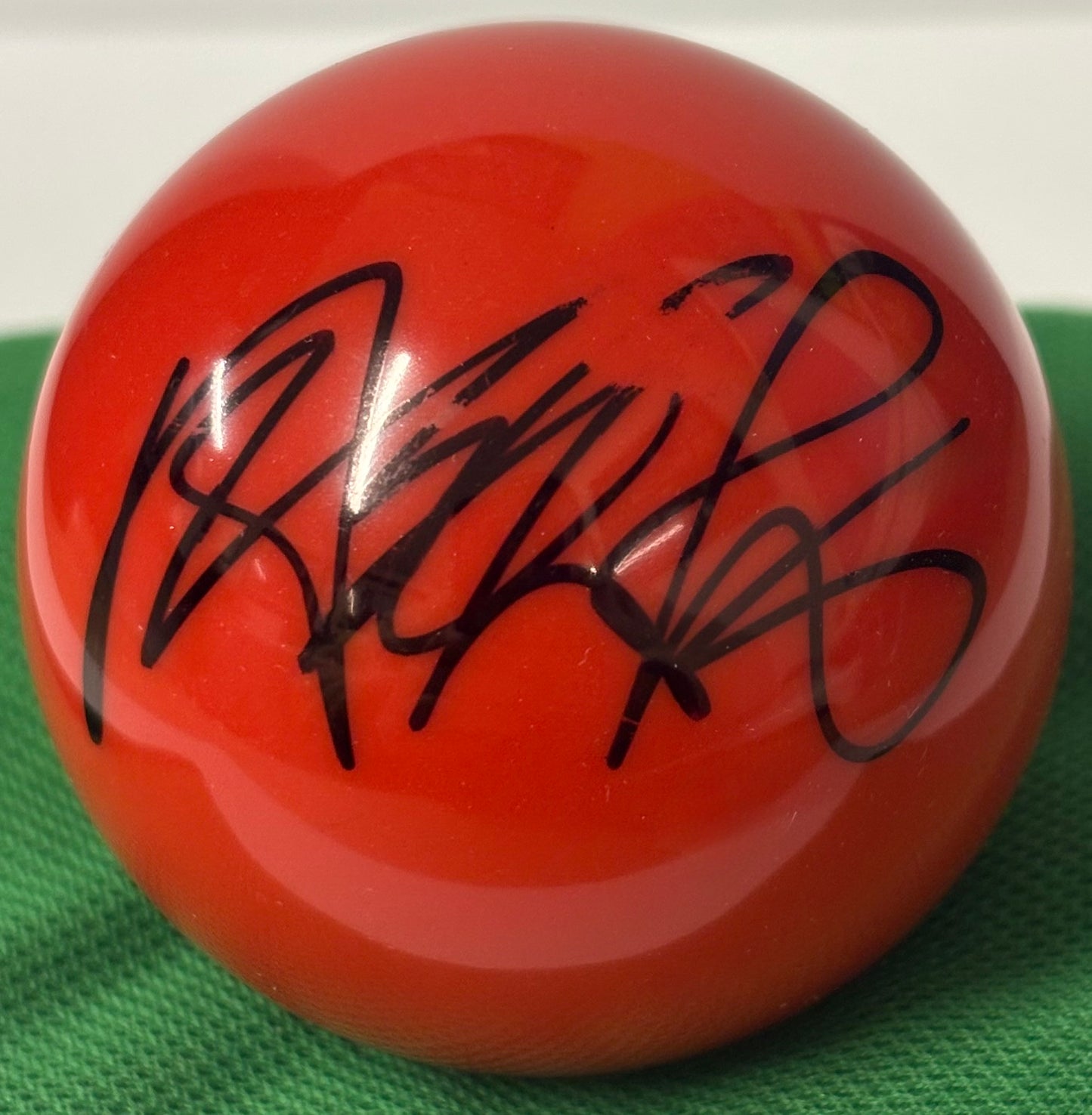 Zhou Yuelong Signed Red Snooker Ball + Dealer COA