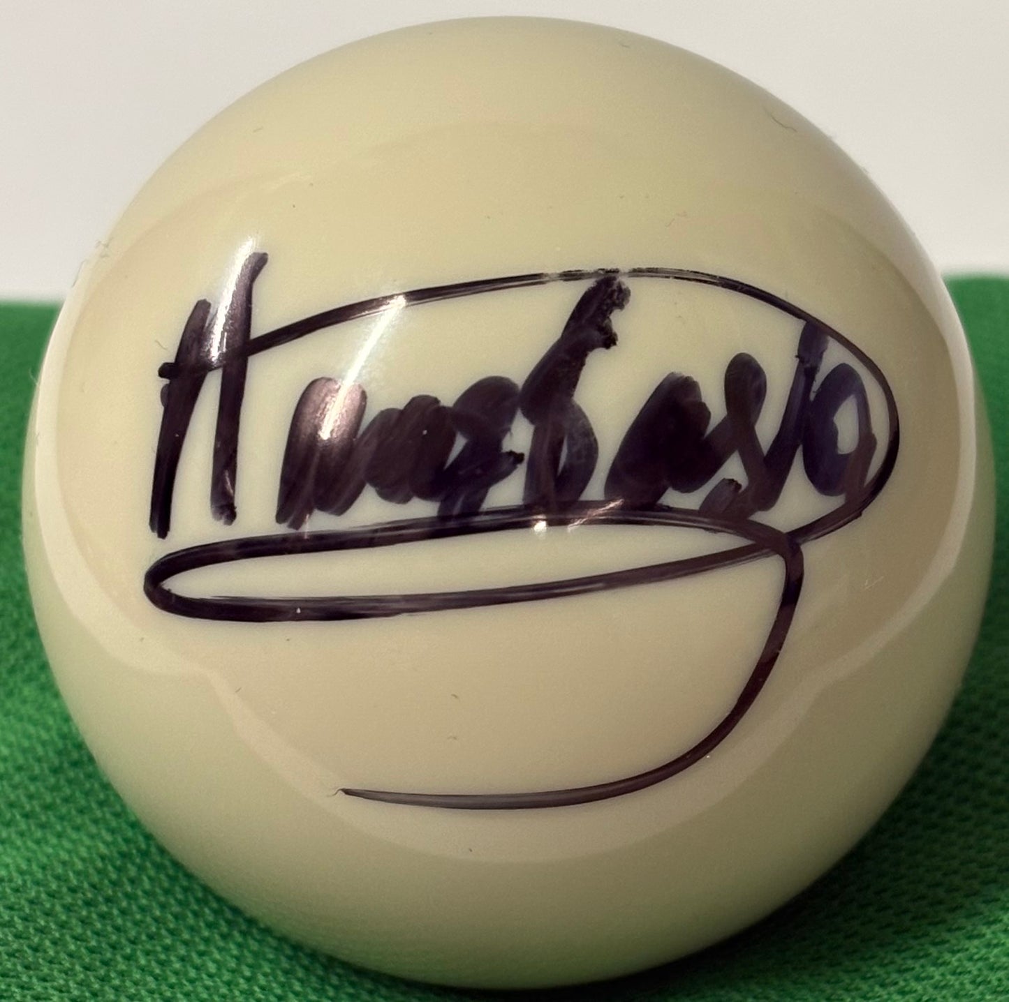 Bulgarian Snooker Referee Anastasiya Tuzikova Signed White 2’’ Snooker Ball + Cert