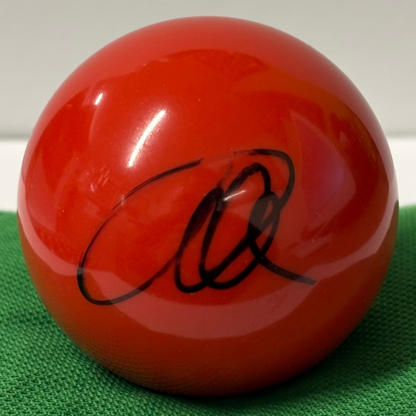 John Higgins Four-Time World Snooker Champion Signed Red Snooker Ball + COA