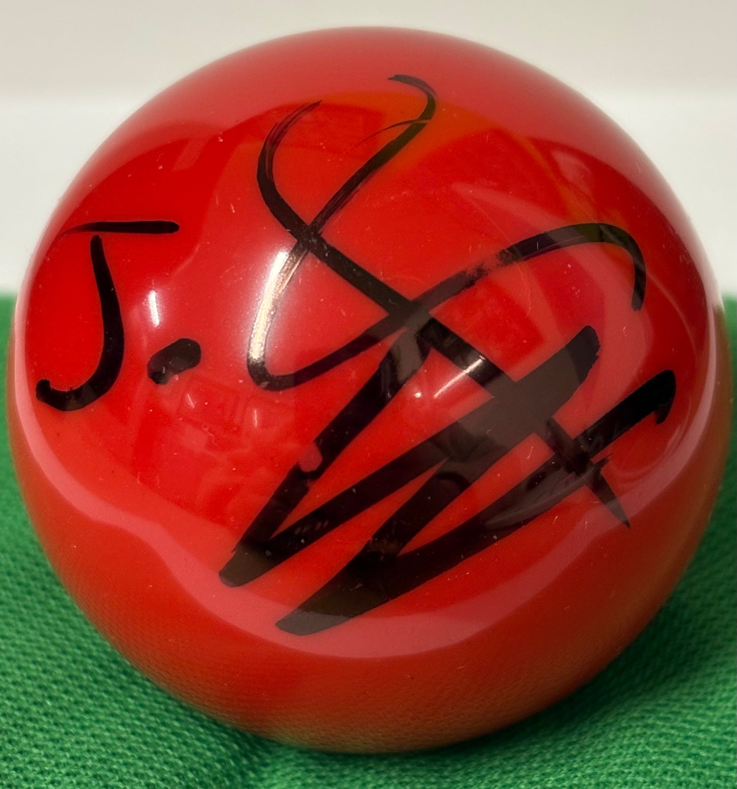 World Snooker Tour Player Jackson Page Signed Red Snooker Ball + Cert