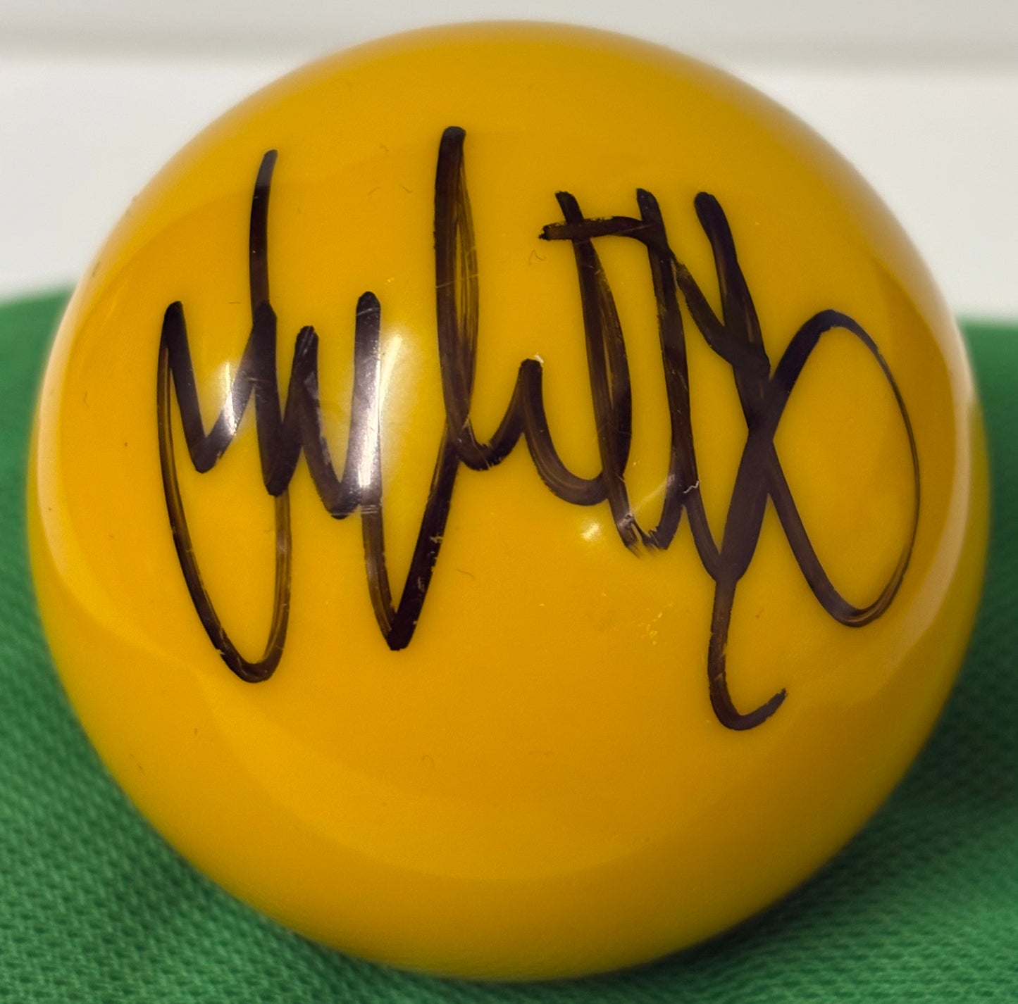 Jimmy White ‘The Whirlwind’ Snooker Legend Signed Yellow Snooker Ball + COA