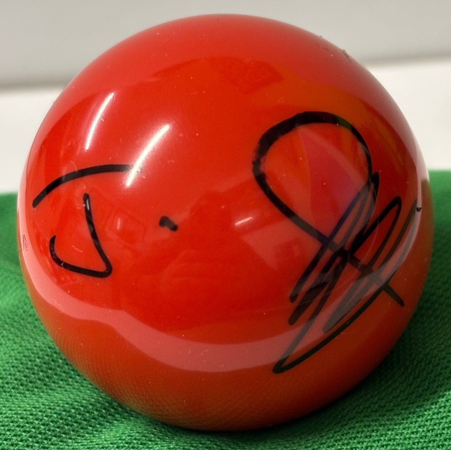 Jackson Page Signed Red Snooker Ball + Dealer COA