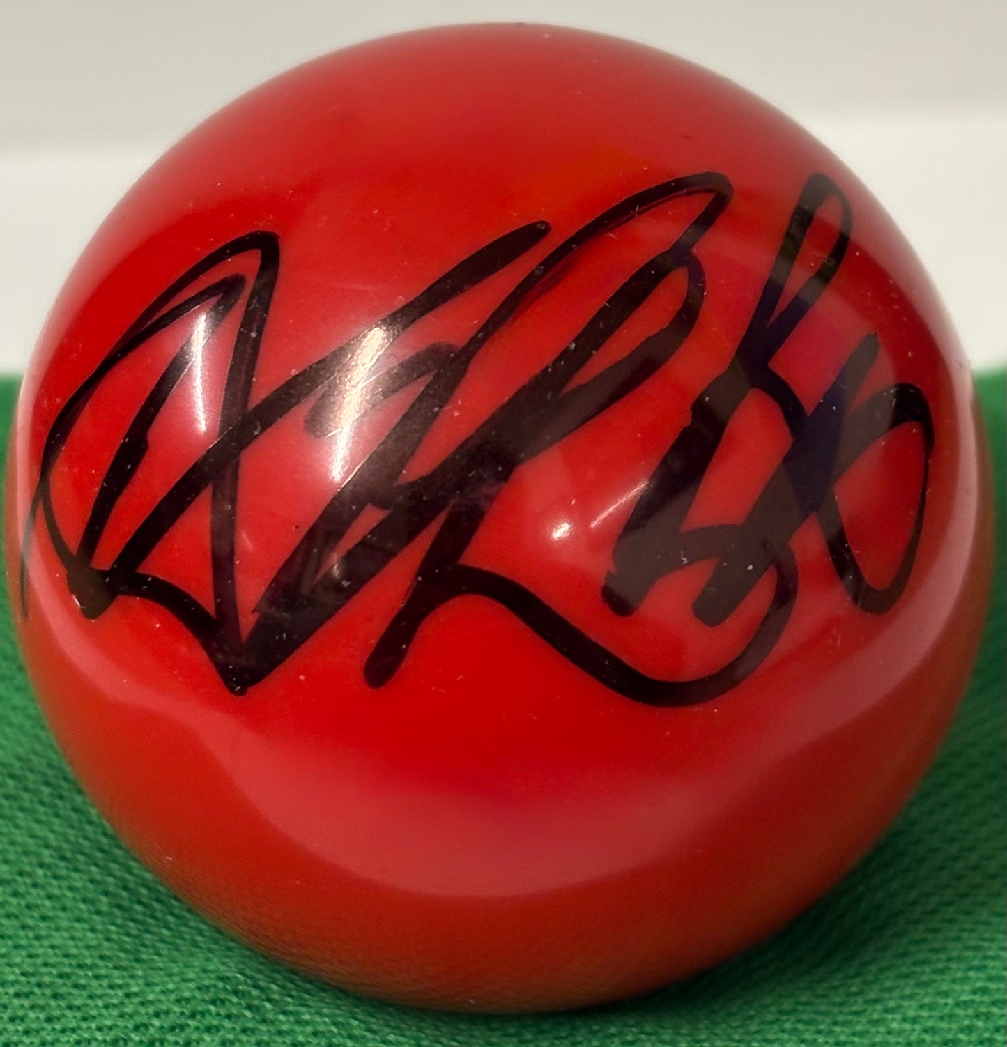World Snooker Tour Player Zhou Yuelong Signed Red Sooker Ball + COA
