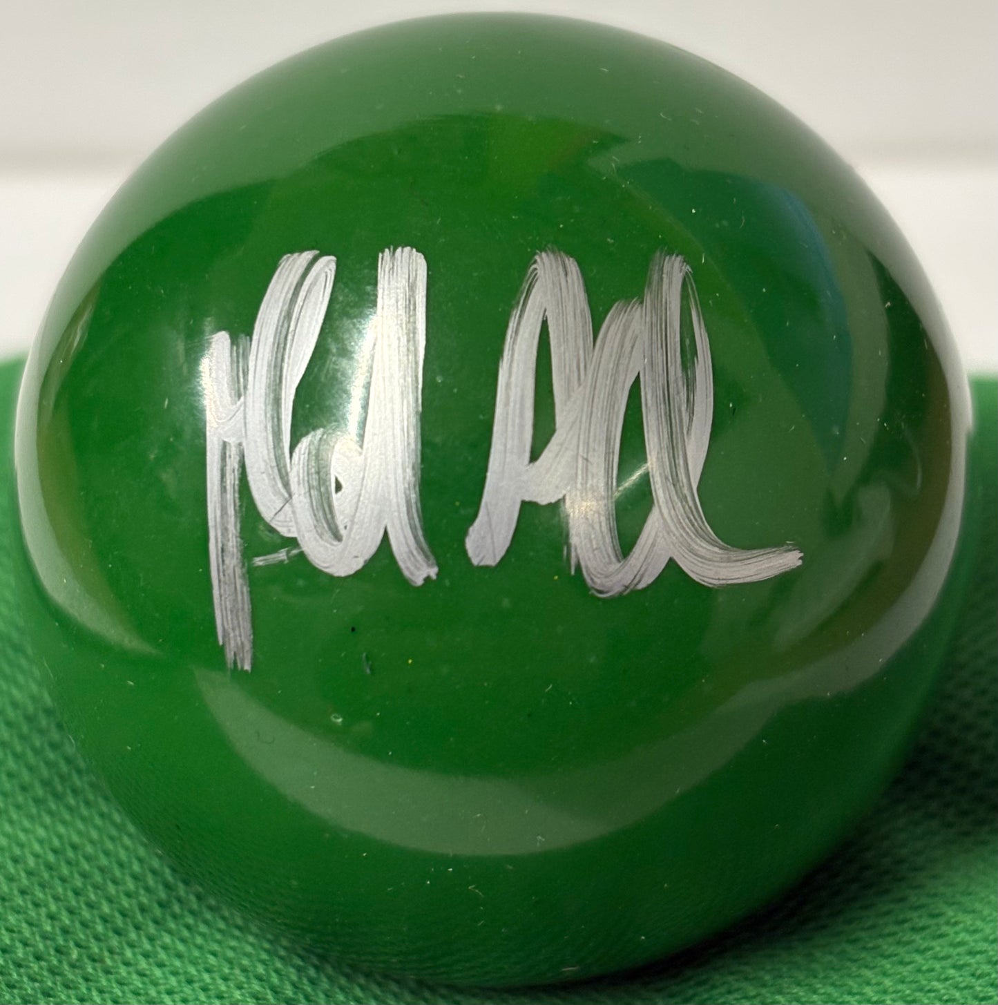 Mark Allen ‘The Pistol’ Signed Green Snooker Ball + Cert