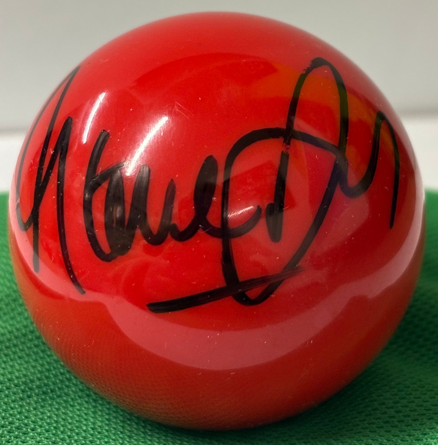 Steve Davis 6x World Snooker Champion Signed Red Full Size Snooker Ball with Cert