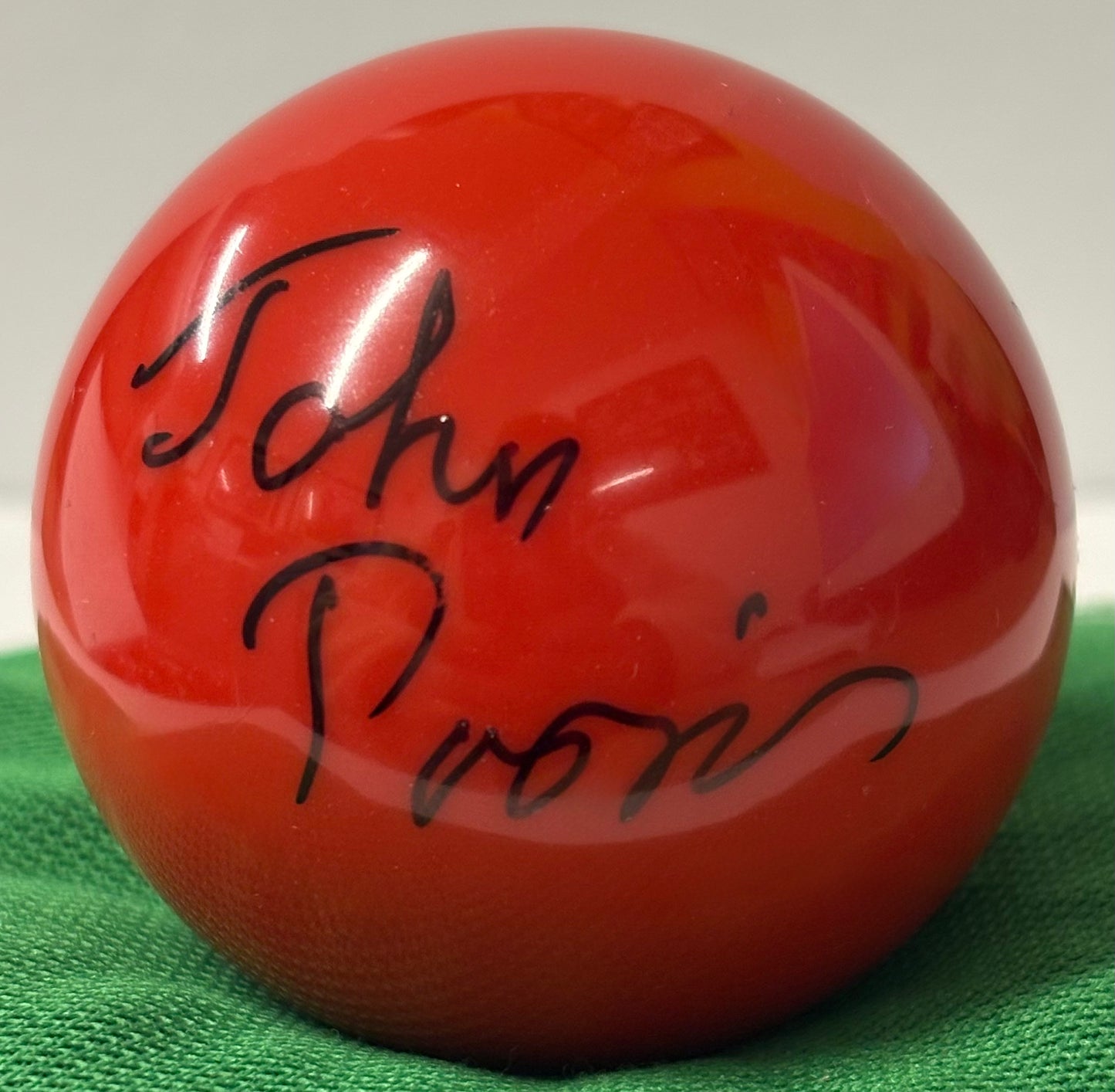 Founder of Parris Snooker Cues John Parris Signed Red Snooker Ball + COA