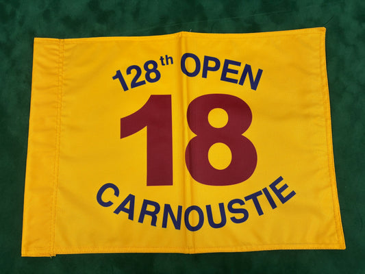 128th Open Championship at Carnoustie Unsigned Golf Flag (Yellow)
