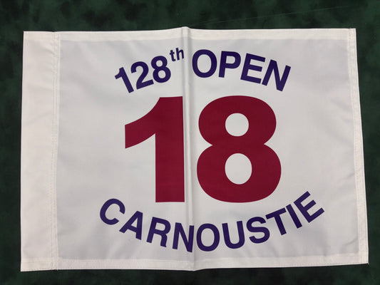 128th Open Championship at Carnoustie Unsigned Golf Flag (White)