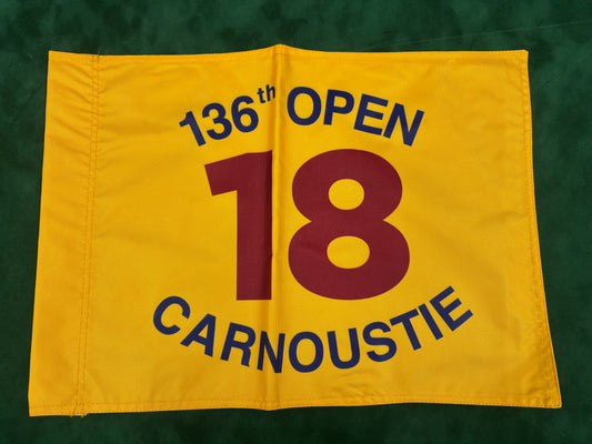 136th Open Championship at Carnoustie Unsigned Golf Flag (Yellow)