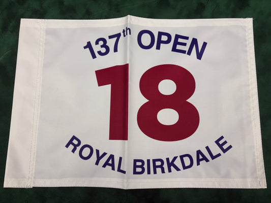 137th Open Championship at Royal Birkdale Unsigned Golf Flag (White)