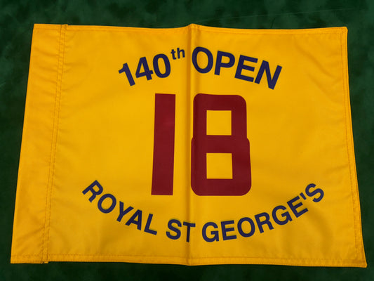 140th Open Championship at Royal St George's Unsigned Golf Flag (Yellow)
