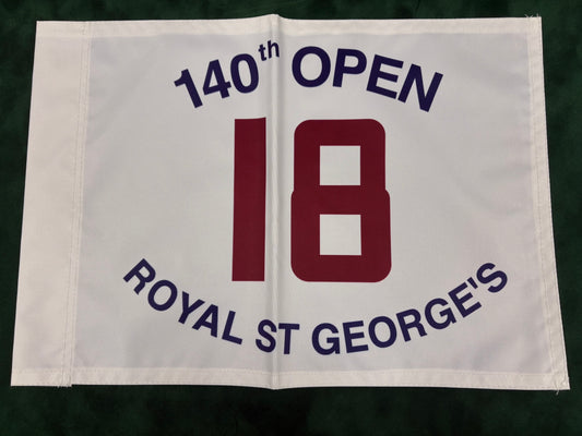 140th Open Championship at Royal St George's Unsigned Golf Flag (White)