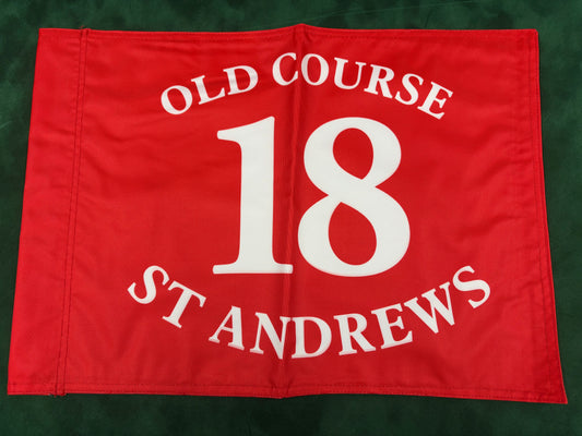 Old Course St Andrews Unsigned Golf Flag (Red)