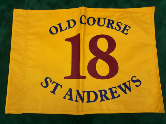 Old Course St Andrews Unsigned Golf Flag (Yellow)