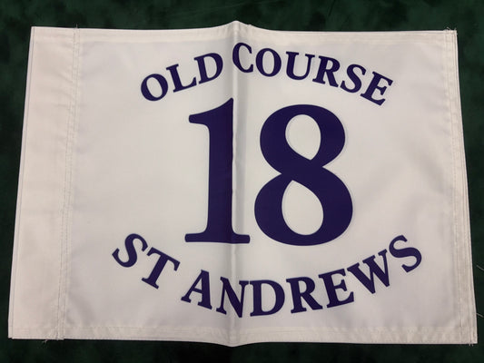 Old Course St Andrews Unsigned Golf Flag (White)