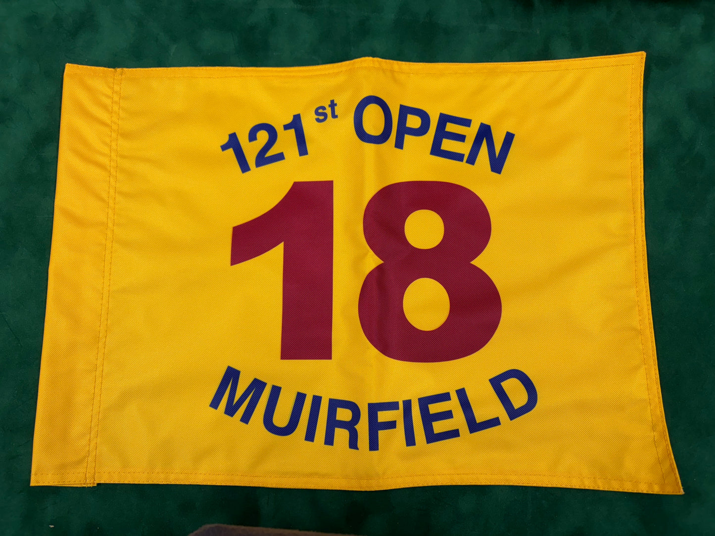 121st Open Championship at Muirfield Unsigned Golf Flag (Yellow)