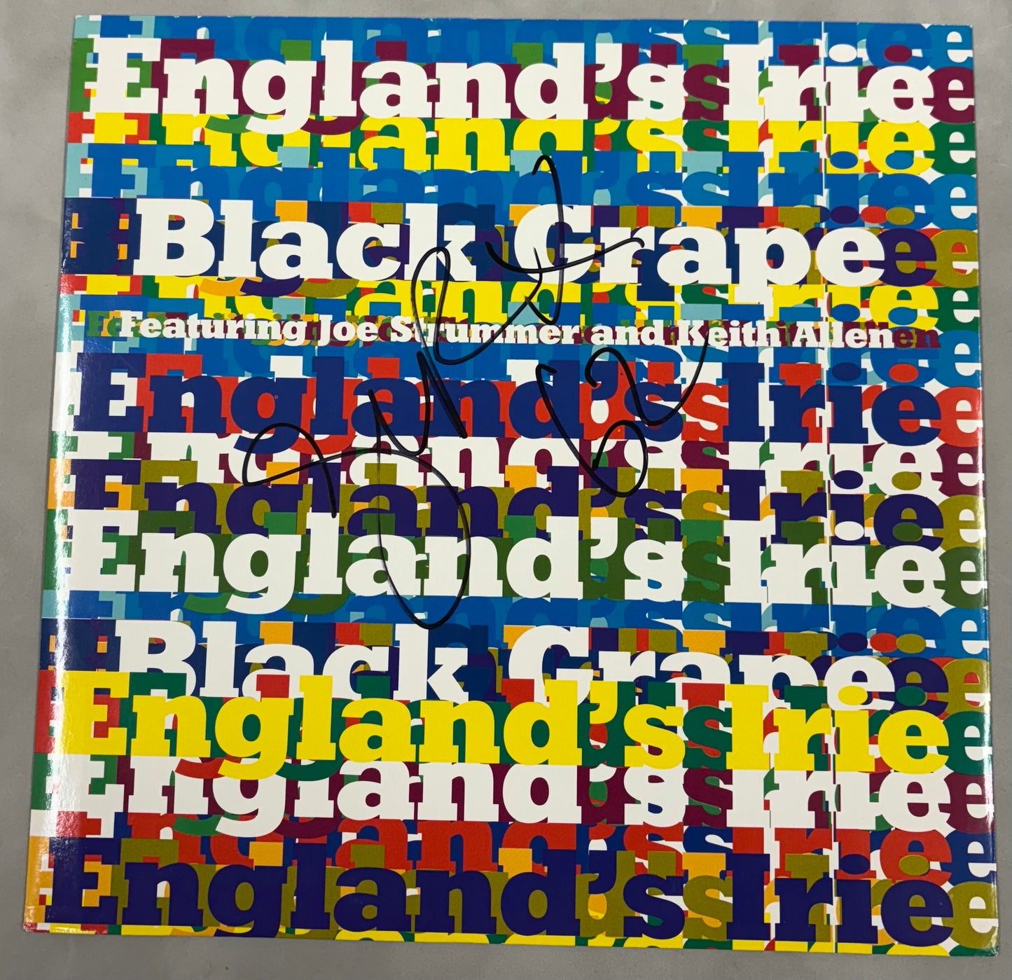 Shaun Ryder 'Black Grape' Signed England's Irie 12'' Vinyl with COA