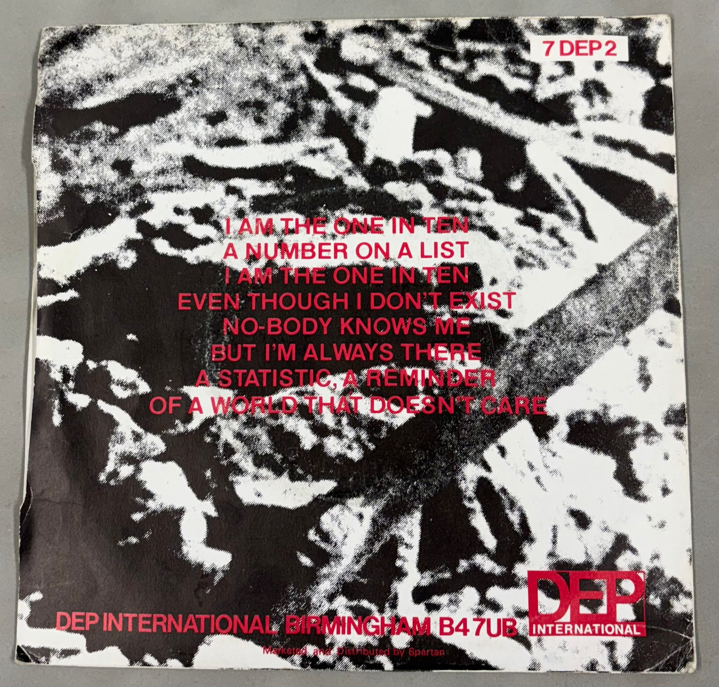 Ali Campbell 'UB40' Signed One In Ten/Present Arms In Dub 7'' Vinyl with COA