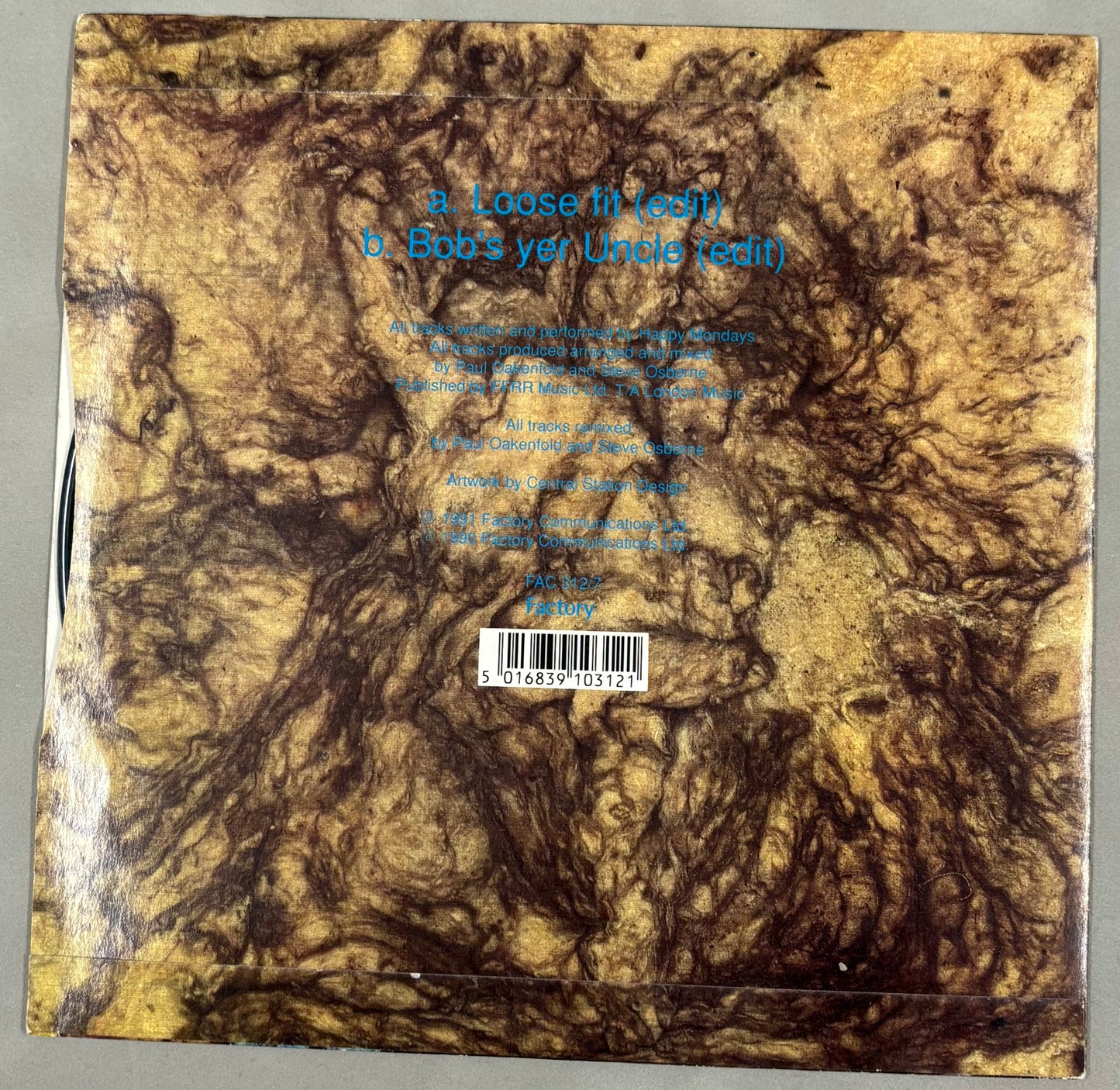 Shaun Ryder 'Happy Mondays' Signed Loose Fit/Bob's Yer Uncle 7'' Vinyl with COA