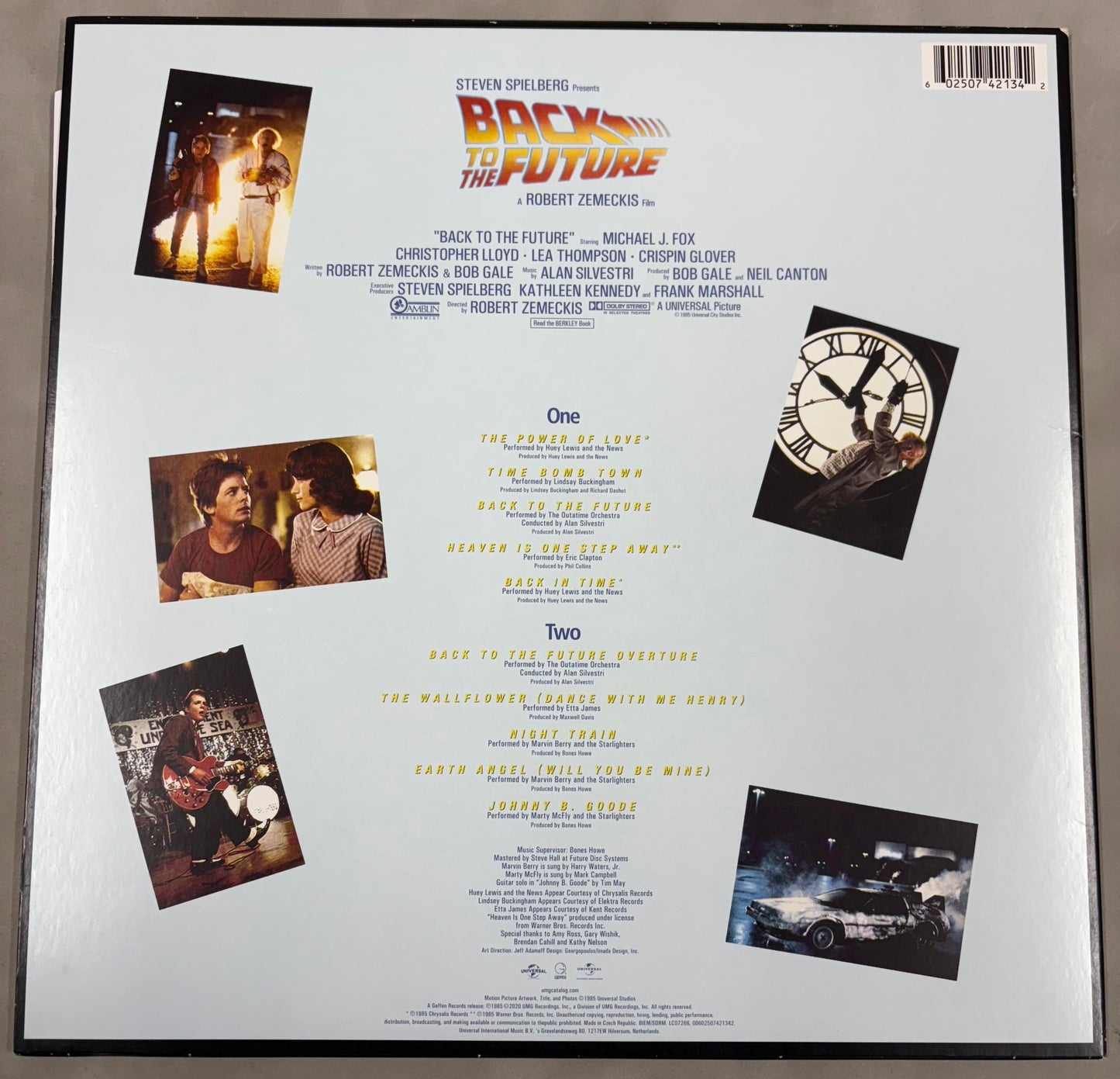 Huey Lewis Signed Back To The Future 12'' Vinyl with COA