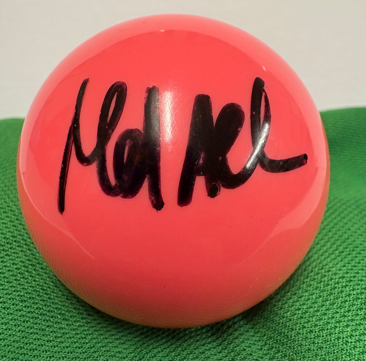 Mark Allen Signed PINK Snooker Ball + Dealer COA
