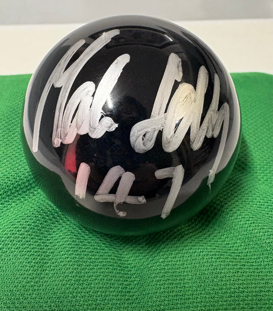 Mark Selby Signed 147 BLACK Snooker Ball + Dealer COA