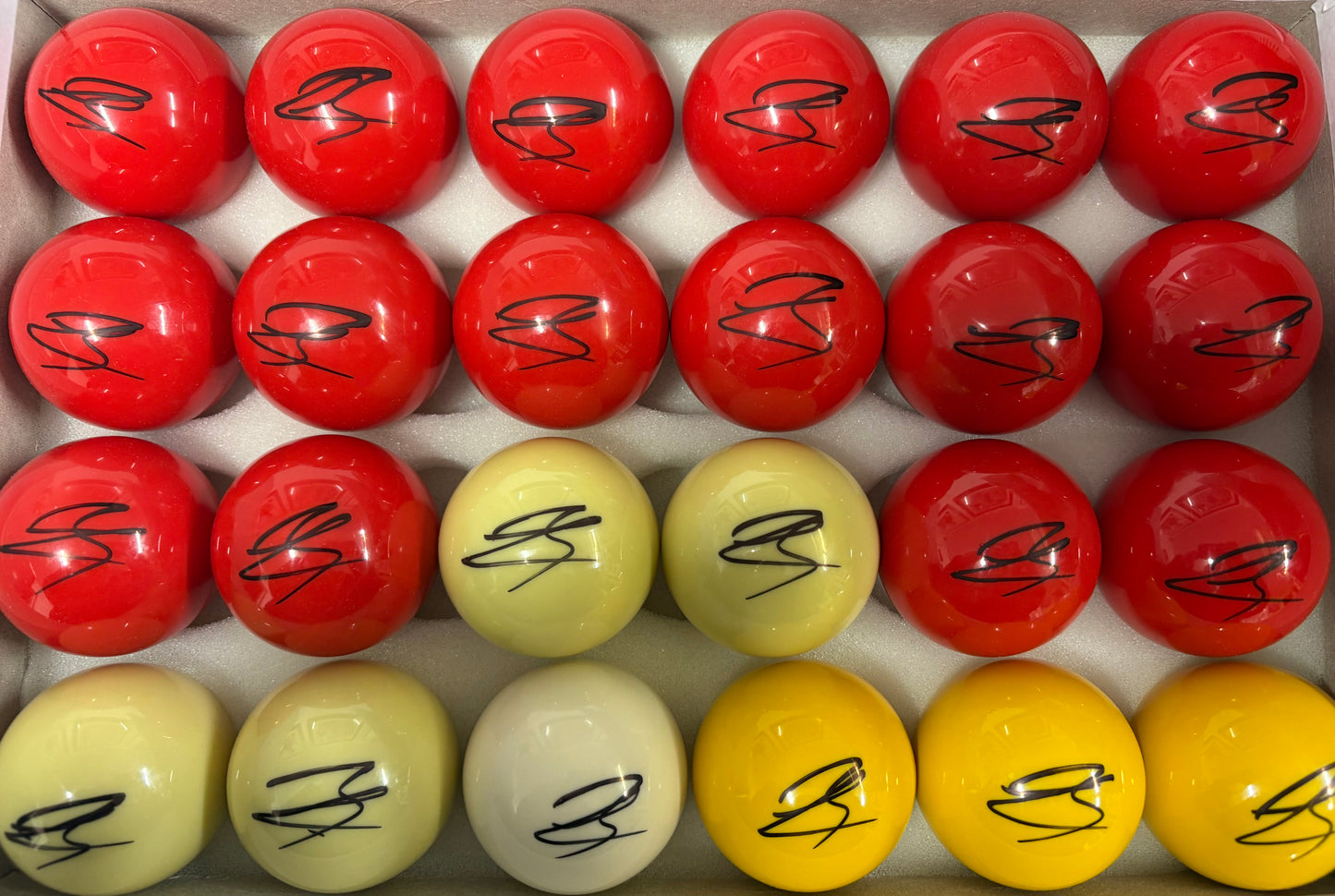 Luca Brecel Signed YELLOW Snooker Ball + Dealer COA