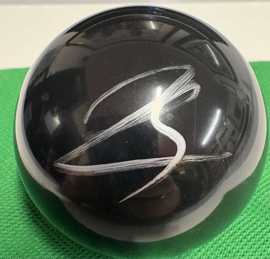 Luca Brecel Signed BLACK Snooker Ball + Dealer COA