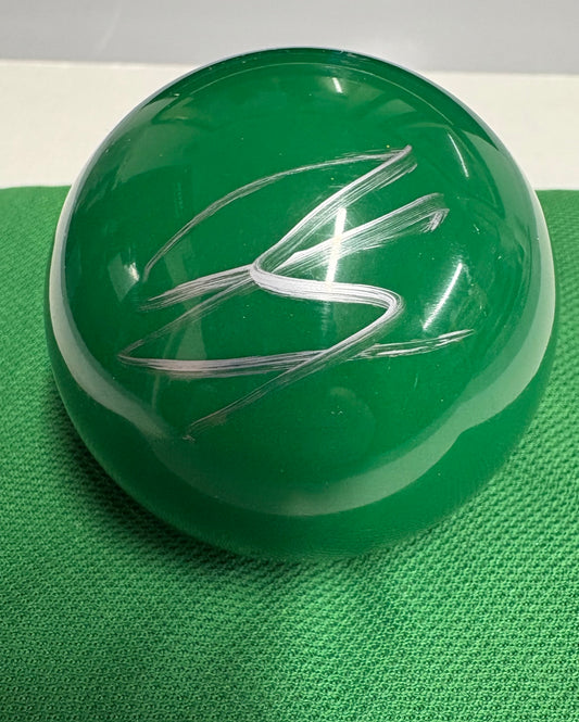 Luca Brecel Signed GREEN Snooker Ball + Dealer COA