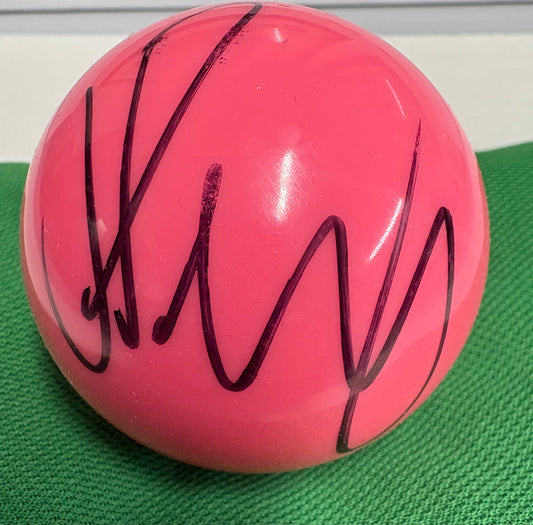 Joe Perry Signed PINK Snooker Ball + Dealer COA
