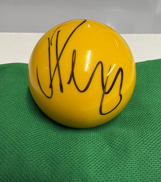 Joe Perry Signed YELLOW Snooker Ball + Dealer COA
