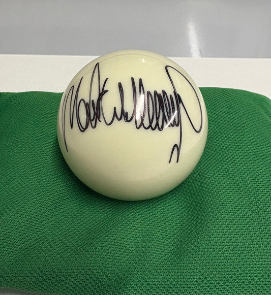 Mark Williams Signed WHITE Snooker Ball + Dealer COA