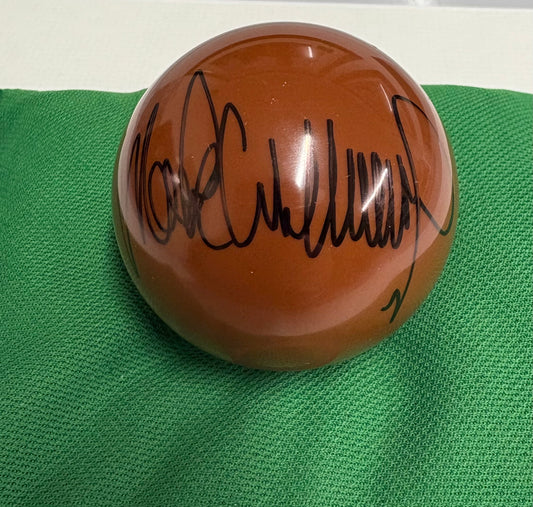 Mark Williams Signed BROWN Snooker Ball + Dealer COA