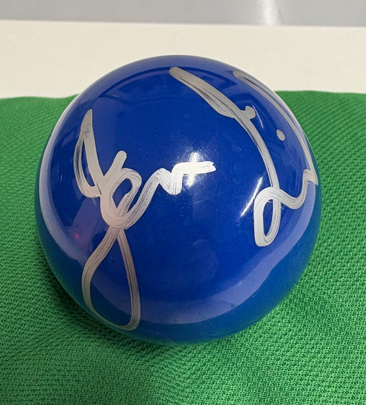 Jack Lisowski Signed BLUE Snooker Ball (Private Signing) + Dealer COA