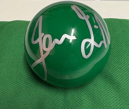 Jack Lisowski Signed GREEN Snooker Ball (Private Signing) + Dealer COA