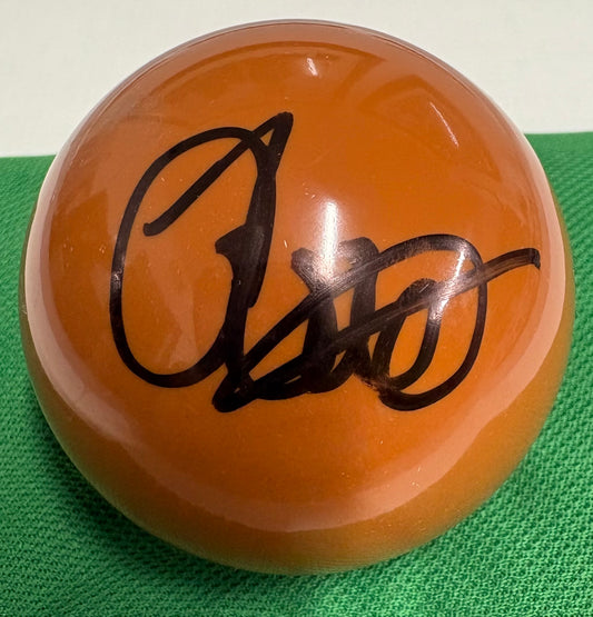 John Parrott Signed BROWN Snooker Ball + Dealer COA