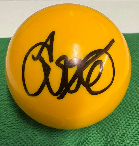 John Parrott Signed YELLOW Snooker Ball + Dealer COA