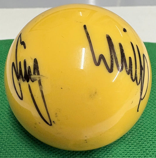Jimmy White Signed YELLOW Snooker Ball + Dealer COA