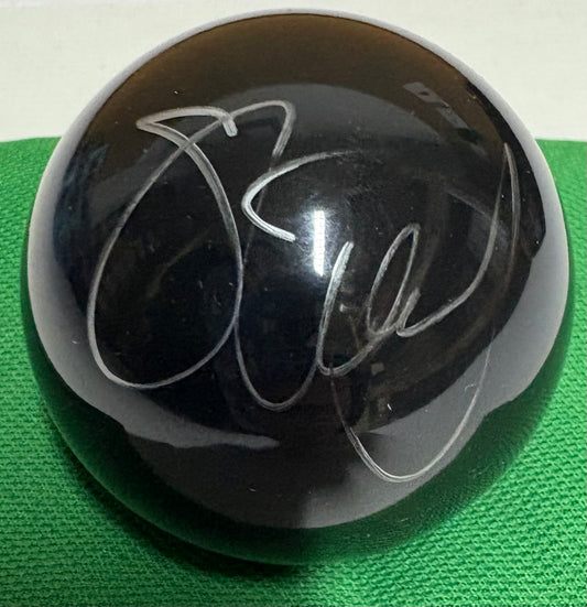 Stephen Hendry Signed BLACK Snooker Ball + Dealer COA
