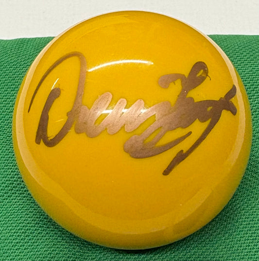 Dennis Taylor Signed YELLOW Snooker Ball + Dealer COA