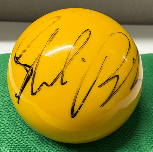 Stuart Bingham Signed YELLOW Snooker Ball + Dealer COA
