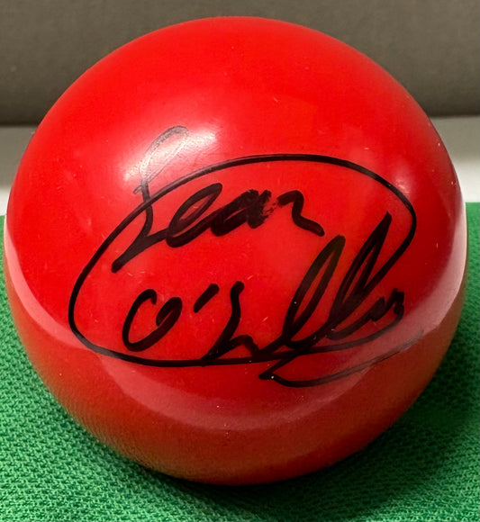 Sean O'Sullivan Signed RED Snooker Ball + Dealer COA