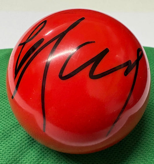 Si Jiahui Signed RED Snooker Ball + Dealer COA