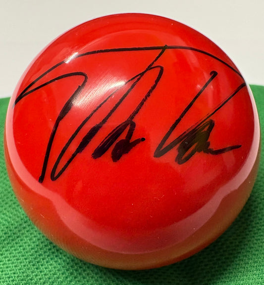 Thepchaiya Un-Nooh Signed RED Snooker Ball + Dealer COA