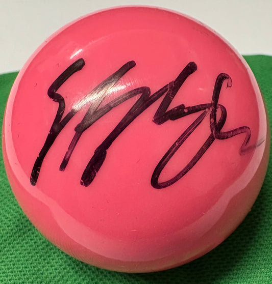 Stephen Maguire Signed PINK Snooker Ball + Dealer COA