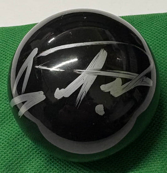 Desislava Bozhilova Signed BLACK Snooker Ball + Dealer COA